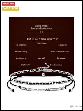 Morse Code Bracelet Set Hidden You Matter Message Layered